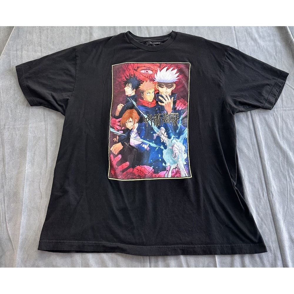 Jujutsu Kaisen TShirt Short Sleeve Mens‎ XL Black Graphic Anime Japanese
